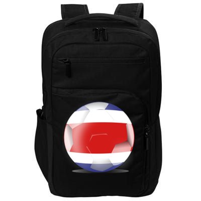 Soccer Ball Country Flag Costa Rica Impact Tech Backpack