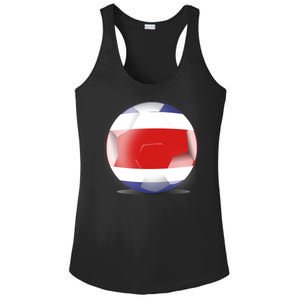 Soccer Ball Country Flag Costa Rica Ladies PosiCharge Competitor Racerback Tank