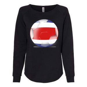 Soccer Ball Country Flag Costa Rica Womens California Wash Sweatshirt