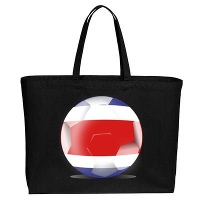 Soccer Ball Country Flag Costa Rica Cotton Canvas Jumbo Tote