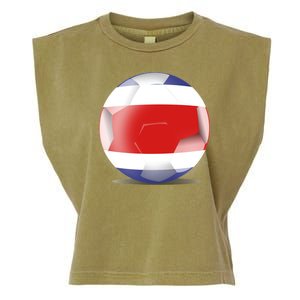 Soccer Ball Country Flag Costa Rica Garment-Dyed Women's Muscle Tee