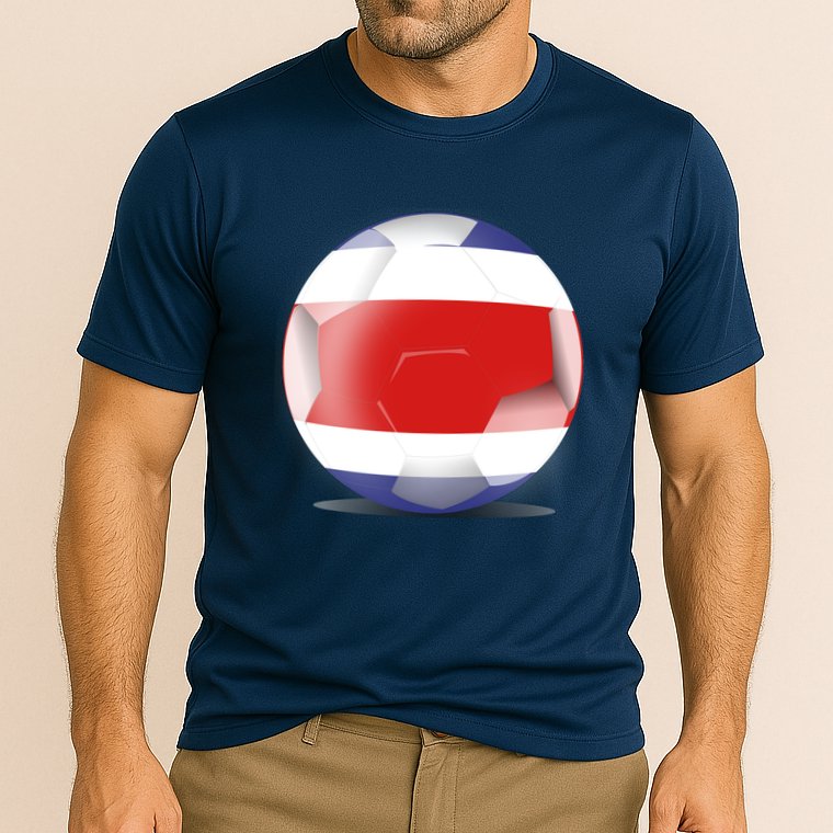 Soccer Ball Country Flag Costa Rica Cooling Performance Crew T-Shirt