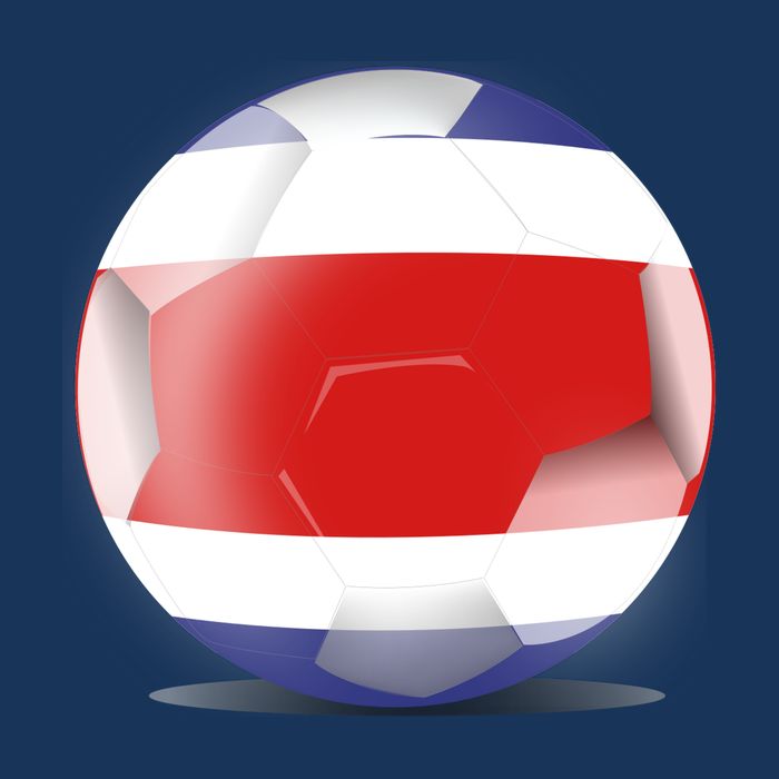 Soccer Ball Country Flag Costa Rica Cooling Performance Crew T-Shirt