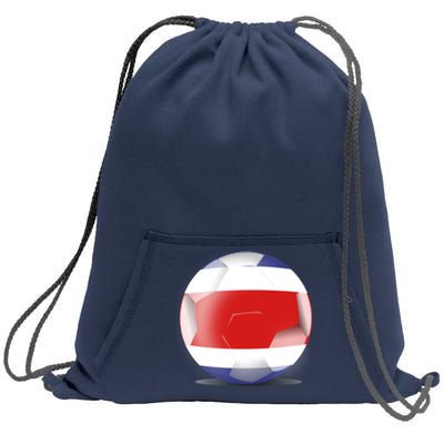 Soccer Ball Country Flag Costa Rica Sweatshirt Cinch Pack Bag