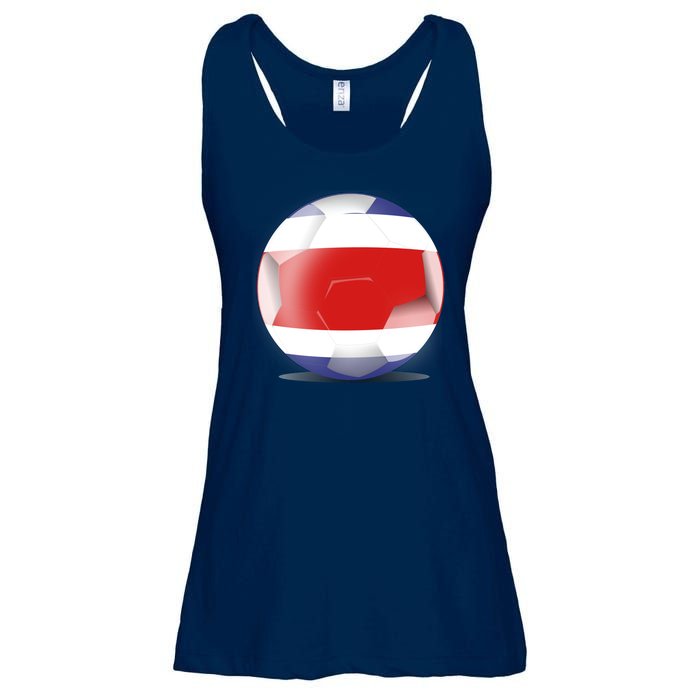 Soccer Ball Country Flag Costa Rica Ladies Essential Flowy Tank