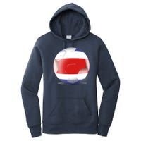 Soccer Ball Country Flag Costa Rica Women's Pullover Hoodie