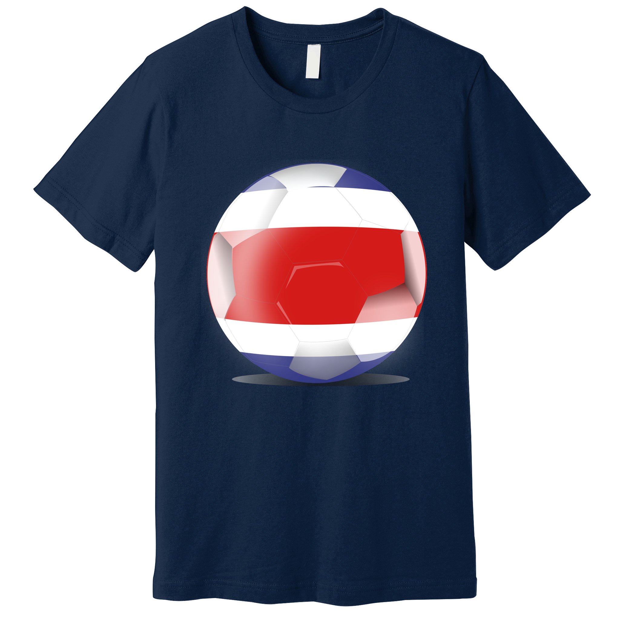 Soccer Ball Country Flag Costa Rica Premium T-Shirt