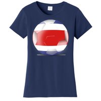 Soccer Ball Country Flag Costa Rica Women's T-Shirt