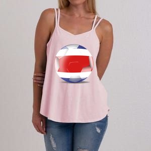 Soccer Ball Country Flag Costa Rica Women's Strappy Tank