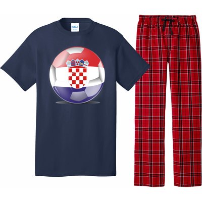 Soccer Ball Country Flag Croatia Pajama Set