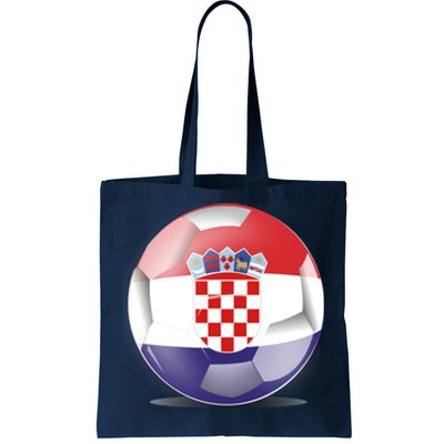 Soccer Ball Country Flag Croatia Tote Bag