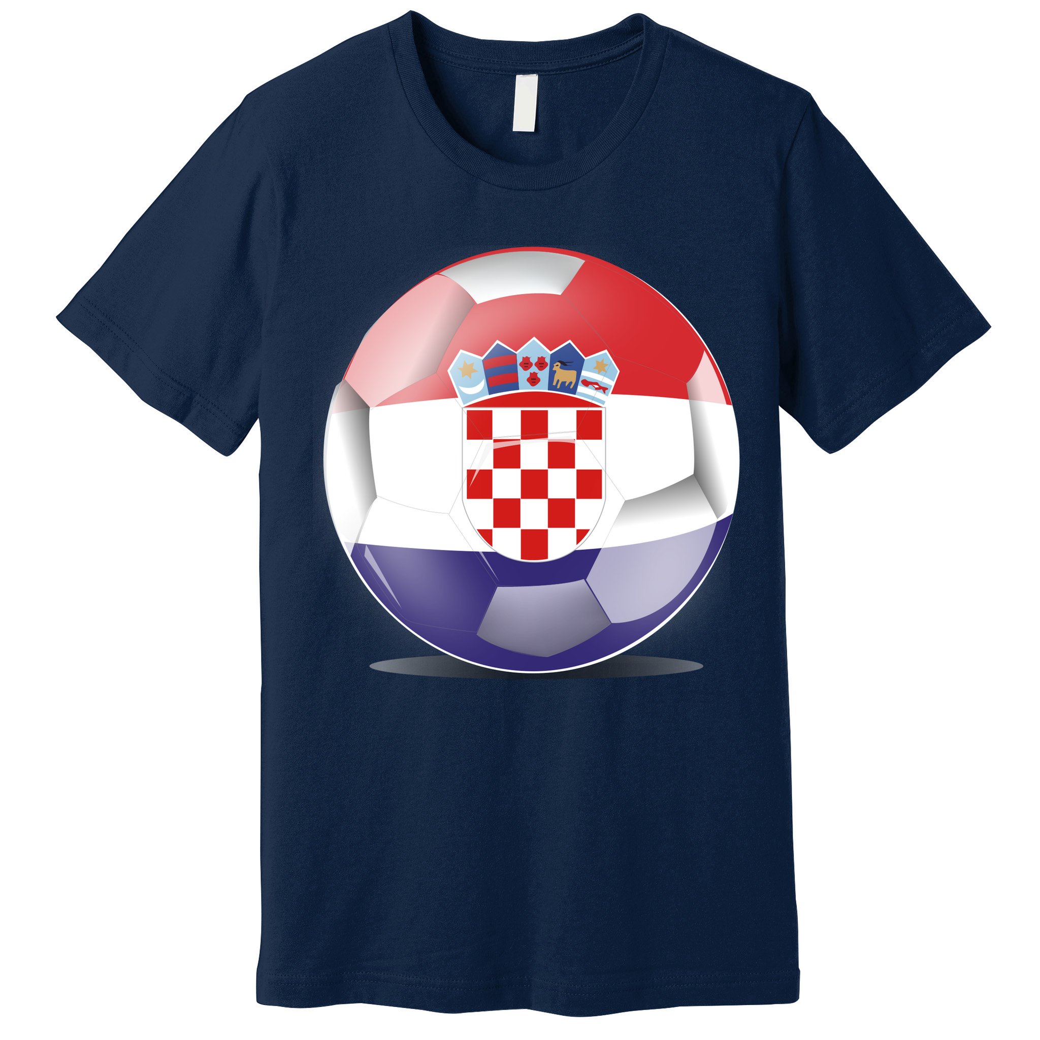 Soccer Ball Country Flag Croatia Premium T-Shirt