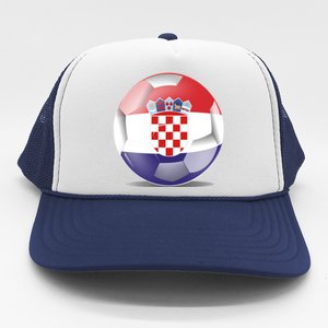 Soccer Ball Country Flag Croatia Trucker Hat