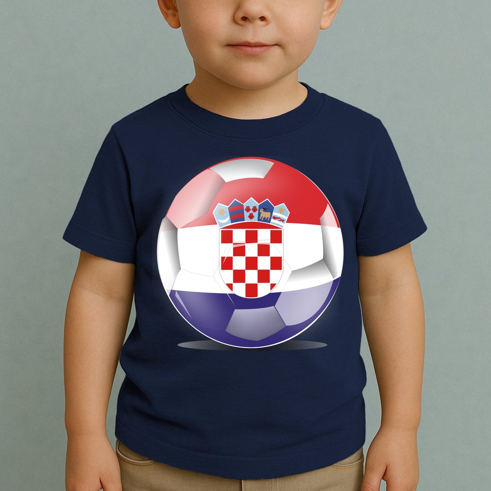 Soccer Ball Country Flag Croatia Toddler T-Shirt