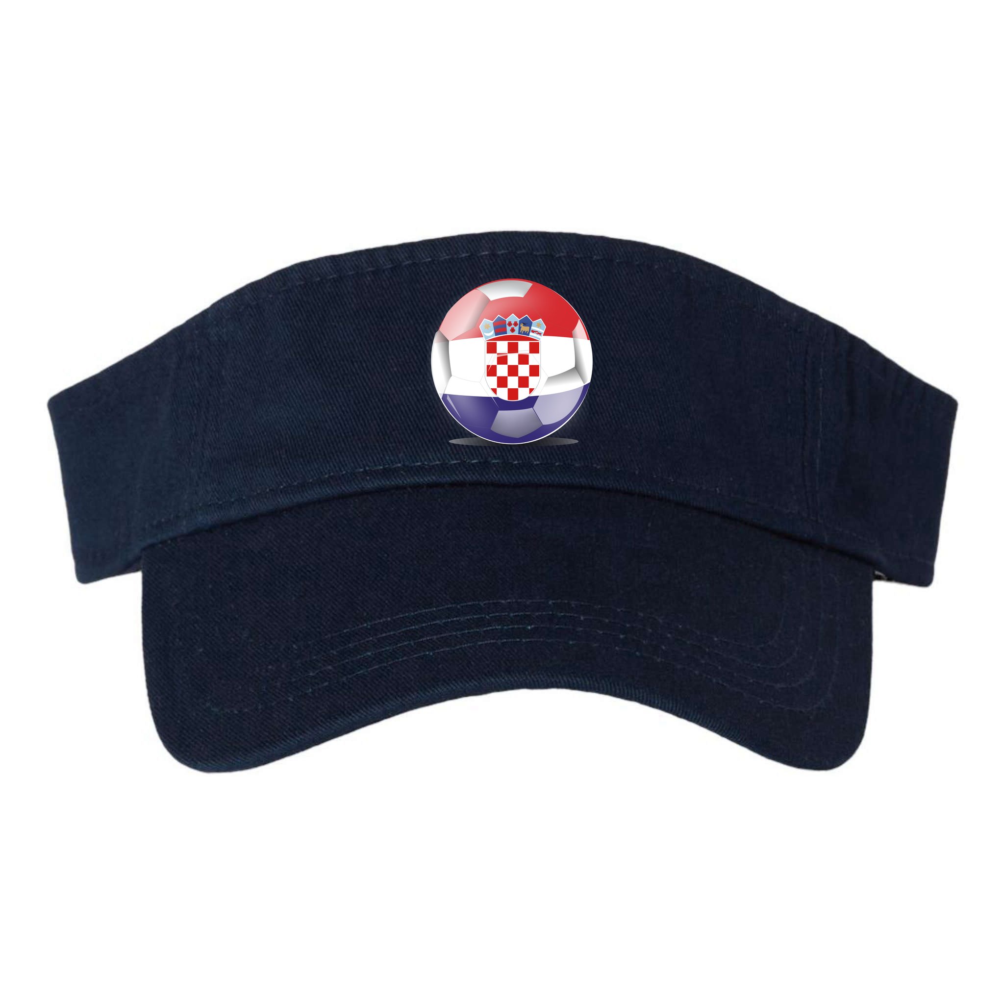 Soccer Ball Country Flag Croatia Visor