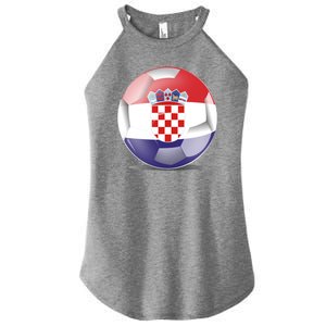 Soccer Ball Country Flag Croatia Women's Perfect Tri Rocker Tank