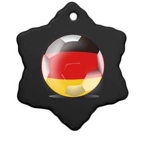 Soccer Ball Country Flag Germany Ceramic Star Ornament