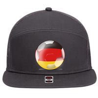 Soccer Ball Country Flag Germany 7 Panel Mesh Trucker Snapback Hat