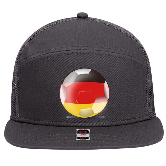 Soccer Ball Country Flag Germany 7 Panel Mesh Trucker Snapback Hat