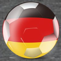 Soccer Ball Country Flag Germany 7 Panel Mesh Trucker Snapback Hat