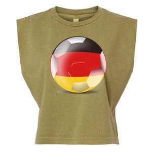 Soccer Ball Country Flag Germany Garment-Dyed Women's Muscle Tee