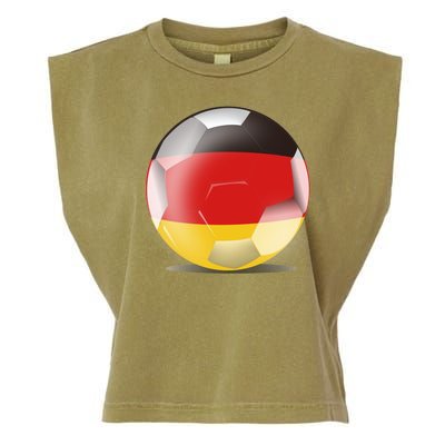 Soccer Ball Country Flag Germany Garment-Dyed Women's Muscle Tee