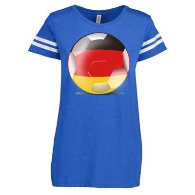 Soccer Ball Country Flag Germany Enza Ladies Jersey Football T-Shirt