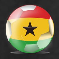 Soccer Ball Country Flag Ghana 7 Panel Mesh Trucker Snapback Hat