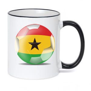 Soccer Ball Country Flag Ghana 11oz Black Color Changing Mug