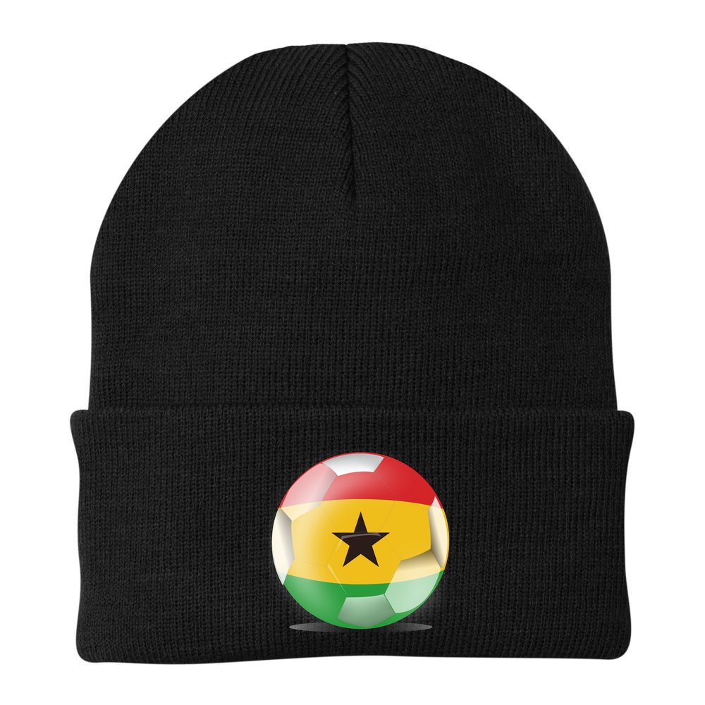 Soccer Ball Country Flag Ghana Beanie