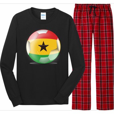 Soccer Ball Country Flag Ghana Long Sleeve Pajama Set