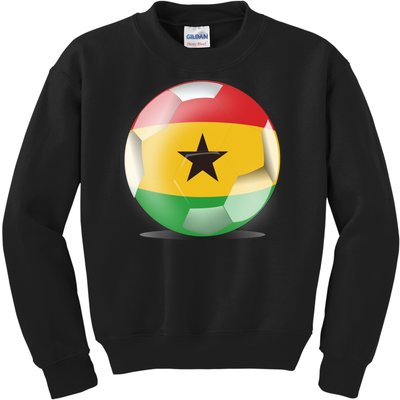 Soccer Ball Country Flag Ghana Kids Sweatshirt