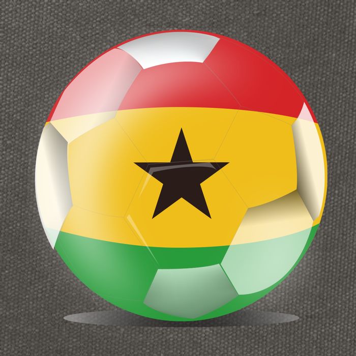 Soccer Ball Country Flag Ghana Cotton Canvas Backpack