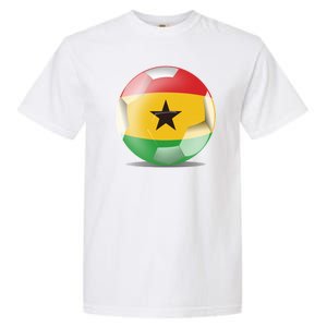 Soccer Ball Country Flag Ghana Garment-Dyed Heavyweight T-Shirt