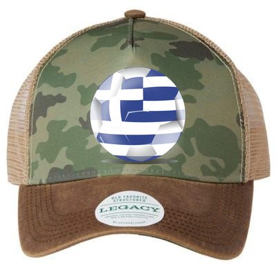Soccer Ball Country Flag Greece Legacy Tie Dye Trucker Hat