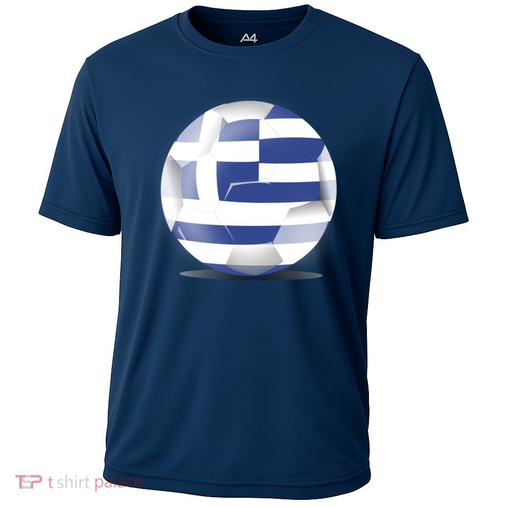 Soccer Ball Country Flag Greece Performance Shirt