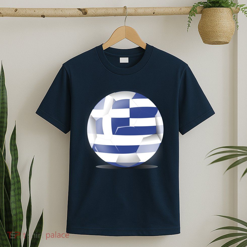 Soccer Ball Country Flag Greece T-Shirt