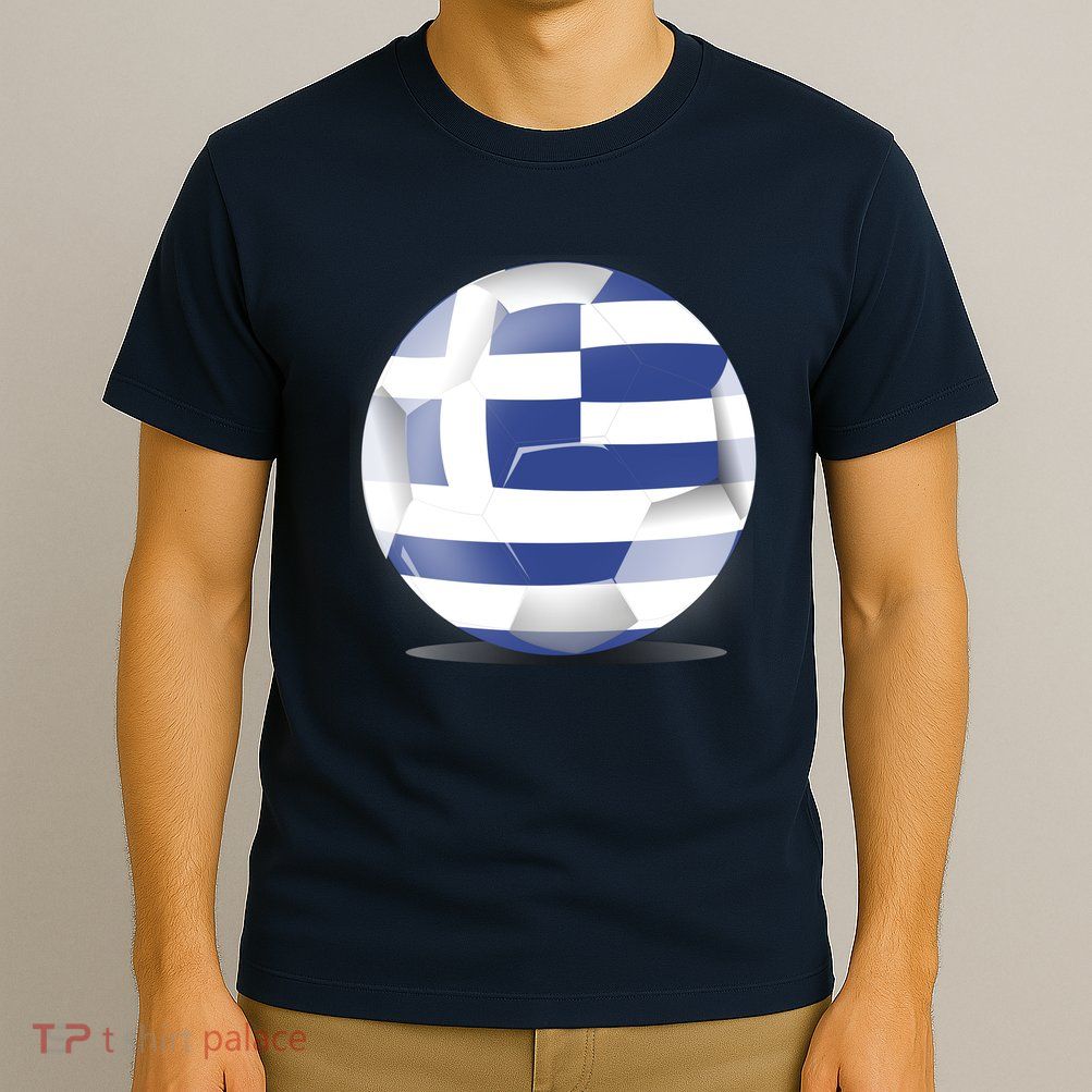 Soccer Ball Country Flag Greece T-Shirt