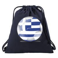 Soccer Ball Country Flag Greece Drawstring Bag