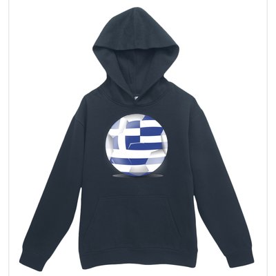 Soccer Ball Country Flag Greece Urban Pullover Hoodie