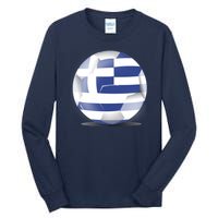 Soccer Ball Country Flag Greece Tall Long Sleeve T-Shirt