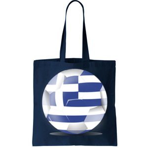 Soccer Ball Country Flag Greece Tote Bag