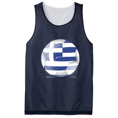 Soccer Ball Country Flag Greece Mesh Reversible Basketball Jersey Tank