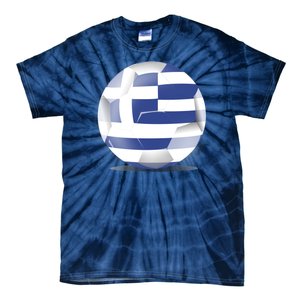 Soccer Ball Country Flag Greece Tie-Dye T-Shirt