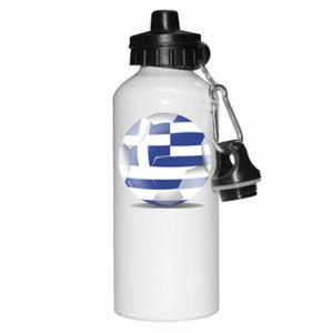 Soccer Ball Country Flag Greece Aluminum Water Bottle