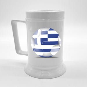 Soccer Ball Country Flag Greece Beer Stein