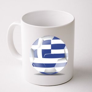 Soccer Ball Country Flag Greece Coffee Mug