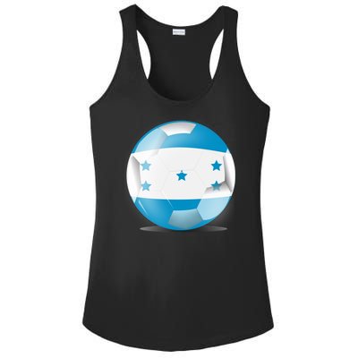 Soccer Ball Country Flag Honduras Ladies PosiCharge Competitor Racerback Tank