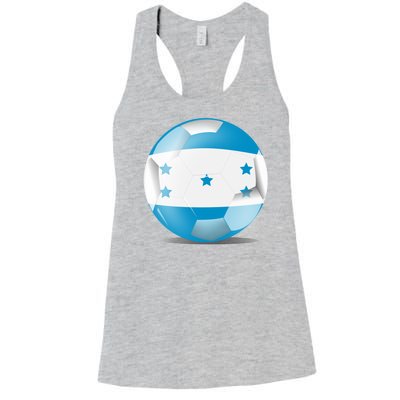 Soccer Ball Country Flag Honduras Women's Racerback Tank