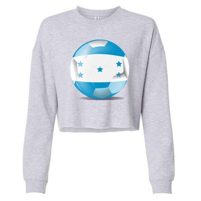 Soccer Ball Country Flag Honduras Cropped Pullover Crew